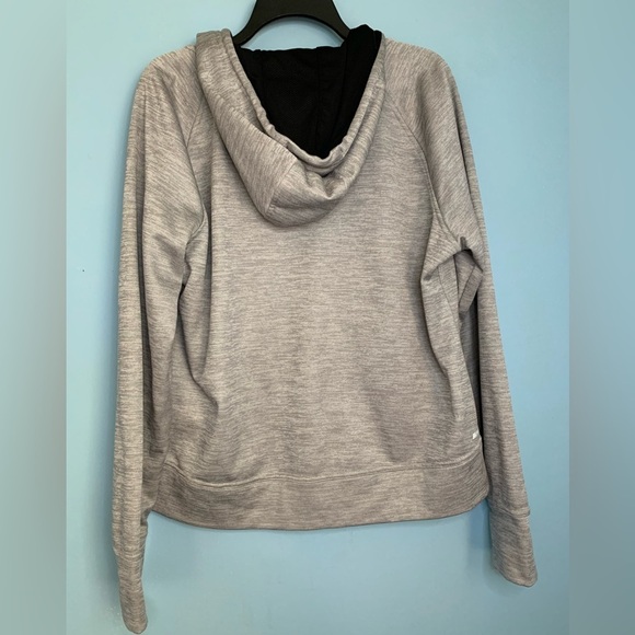 Danskin Now light gray full zip hooded jacket with pockets Sz XL - Picture 7 of 7